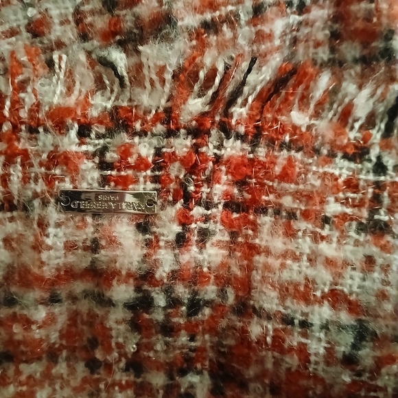 Karl Lagerfeld Paris' Scarf Blanket Woven Textured Tweed with Fringe in … - Picture 16 of 16